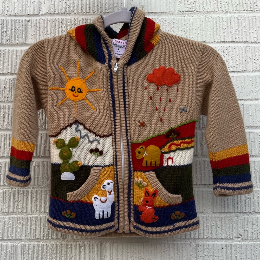 Children’s Woven Peruvian Hooded Sweatshirt 6T